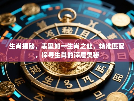 生肖揭秘,表里如一生肖之谜,精准匹配,探寻生肖的深层奥秘 生肖揭秘,表里如一生肖之谜,精准匹配,探寻生肖的深层奥秘