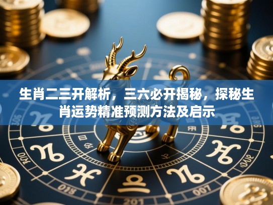 生肖二三开解析,三六必开揭秘,探秘生肖运势精准预测方法及启示 生肖二三开解析,三六必开揭秘,探秘生肖运势精准预测方法及启示