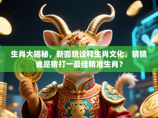 生肖大揭秘，新面貌诠释生肖文化，猜猜谁是猜打一最佳精准生肖？